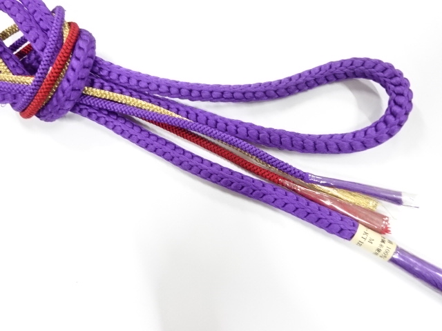 未使用品　正絹　手組帯締め